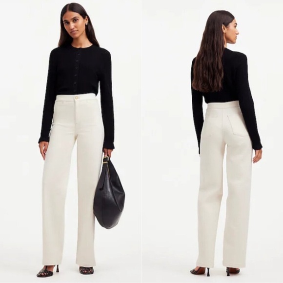Madewell Denim - Madewell Emmett Wide-Leg Jean NWT Welt Pocket Edition in Tile White